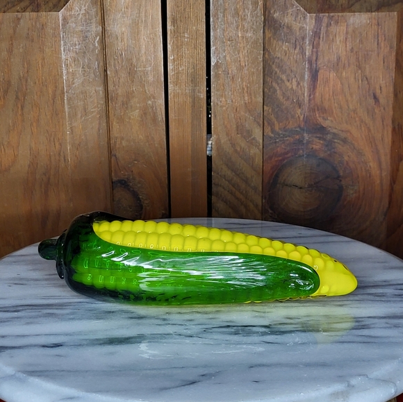 Green and Yellow Glass Corn Decor - Picture 4 of 13